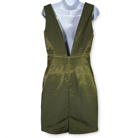 Ben Sherman Twill Weave Midi Bodycon Dress in Satin Green New with Tags - Picture 9 of 9